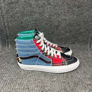 Vans SK8-HI Tartan Daze Studded Spike Punk Skate Shoes Men’s 6.5 / Women’s 8